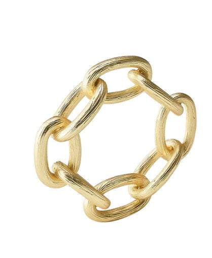 Chain Link Napkin Ring Gold