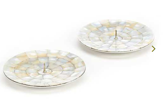 Mother of Pearl Round Candle Holders