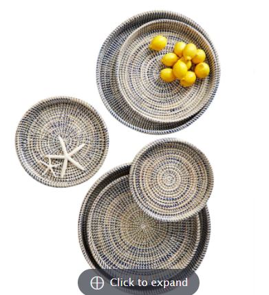 NESTED SEAGRASS WOVEN TRAYS