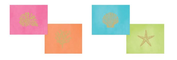 SEALIFE NOTE CARDS FOIL EMBOSSED