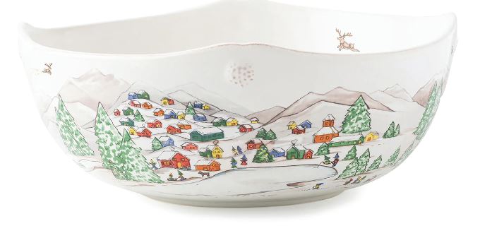 Berry & Thread Serving Bowl 10 in - North Pole