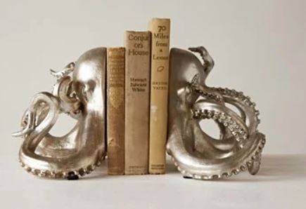 RESIN OCTOPUS BOOKENDS