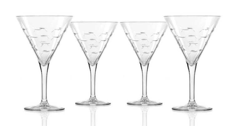 School of Fish Martini Glass
