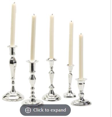 Soire Silver Plated Candle Stick Holders