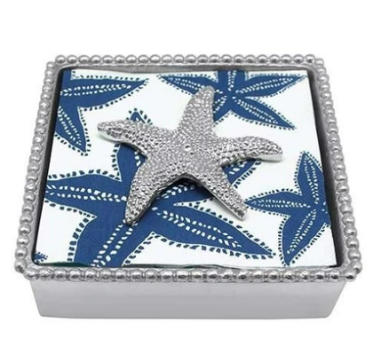 Starfish Beaded Napkin Box