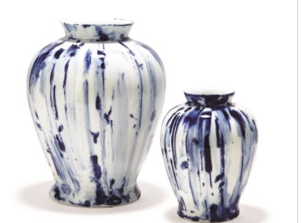 Blue Canvas Vase