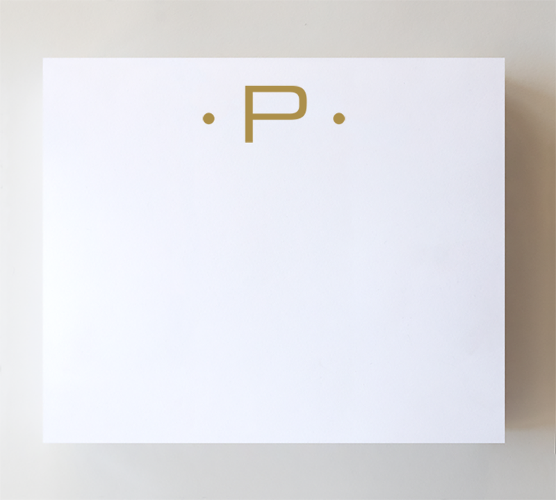 Initial Notepad - Large Gold Foil Initials P