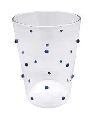 Appliqué Blue Dotty Double Old Fashion Glass