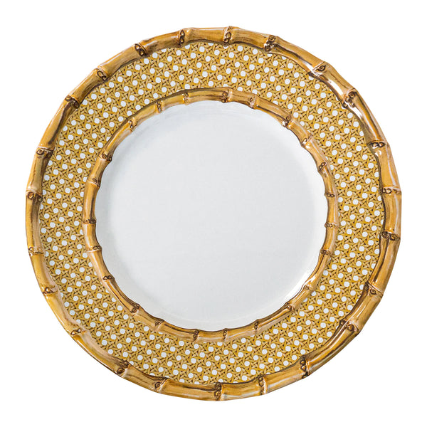 Bamboo Caning Melamine Dinner Plate