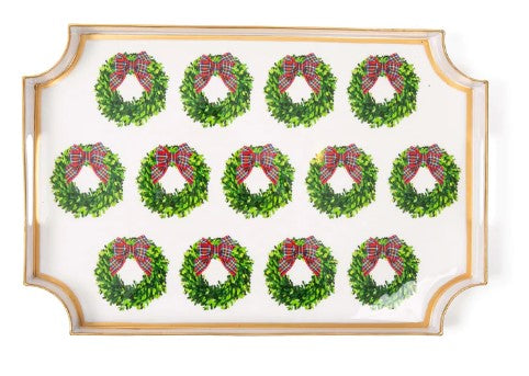 Royal Boxwood Wreath Jaye Tray