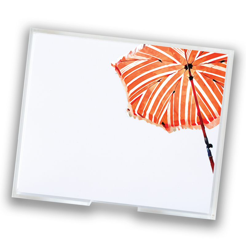 Notepad - Large Coral Umbrella