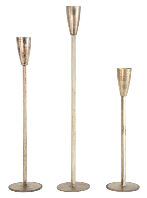 Antique silver pillar Candle Holder