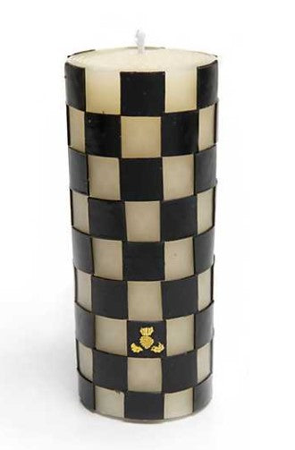 6" Check Pillar Candle