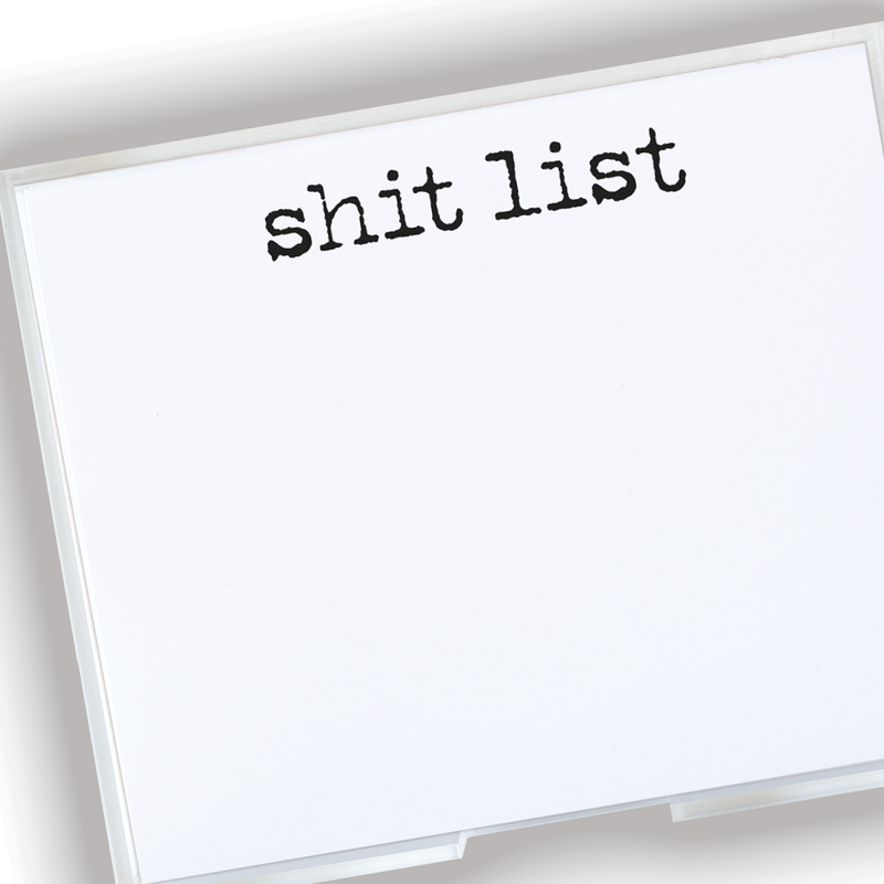 Notepad - Large Shit List-Black