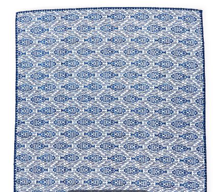 WATER'S EDGE S/4 FISH PATTERN NAPKINS