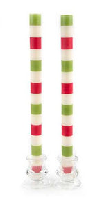 Bands Dinner Candles (Set of 2)