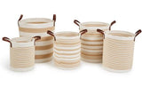 Natural Stripe Baskets