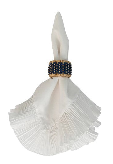 Woven Navy Napkin Ring