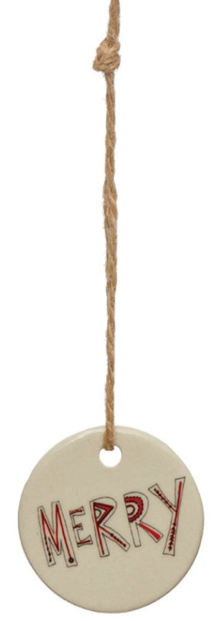 Stoneware Tag Ornament