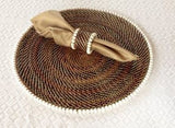 Handwoven Placemat with Beads