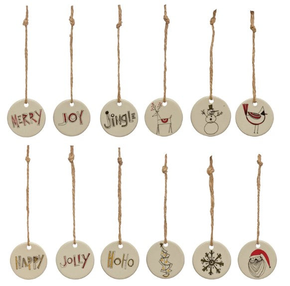 Stoneware Tag Ornament