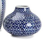 Blue & White Hand Painted Vase