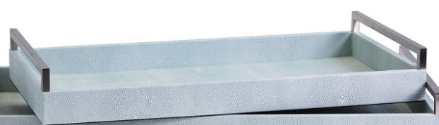 Iced Blue Faux Shagreen Tray