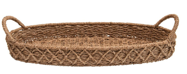 Woven Seagrass Oval Tray