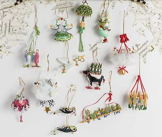 MacKenzie Child Twelve Days of Christmas Ornaments