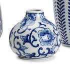 Blue & White Hand Painted Vase