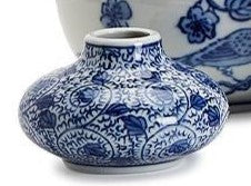 Blue & White Hand Painted Vase